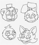 Fnaf Coloring Pages Characters Nicepng sketch template