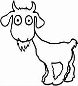 Goat Cartoon Coloring Comment First sketch template