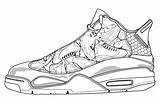 Jordan Air Shoes Jordans Coloring Pages Drawing Sneaker Nike Drawings Mandala Michael 5th Zero Templates Dimension Color Mandalas Template Dub sketch template