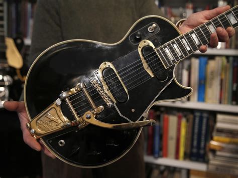 iconic les paul black beauty guitar  hit auction block gma news