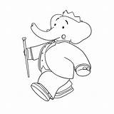 Babar Kleurplaten Olifant sketch template