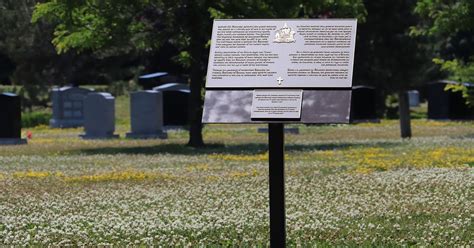 Memorials In Ottawa Barrack Hill Cemetery Plaque