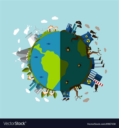 environmental pollution poster royalty  vector image