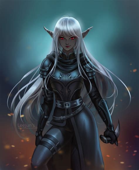 Commission Jaelri Baenre By Leejun35 Dark Elf Elves Fantasy