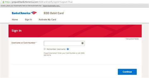 bank  america edd card login guide