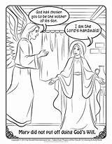 Coloring Pages Kids Catholic Color Activities Annunciation Brother Lord Francis Lent sketch template
