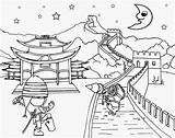 Coloring China Pages Chinese Wall Great Drawing Kids Minion Clipart Color Printable Colouring Scenery Landscape Getdrawings Activities Year Steps Lanterns sketch template