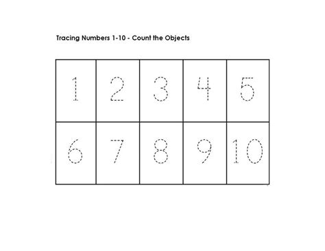 tracing numbers   worksheet learning printable