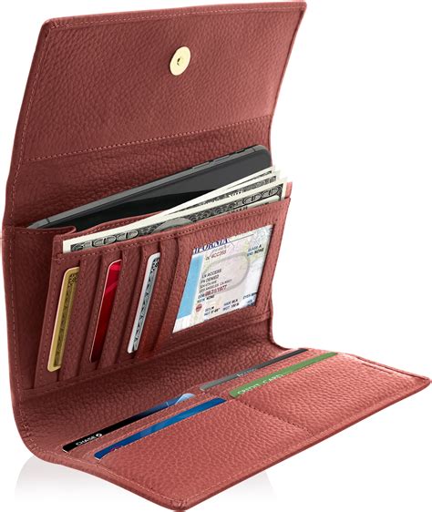access denied genuine leather wallets  women trifold ladies clutch wallet  removable