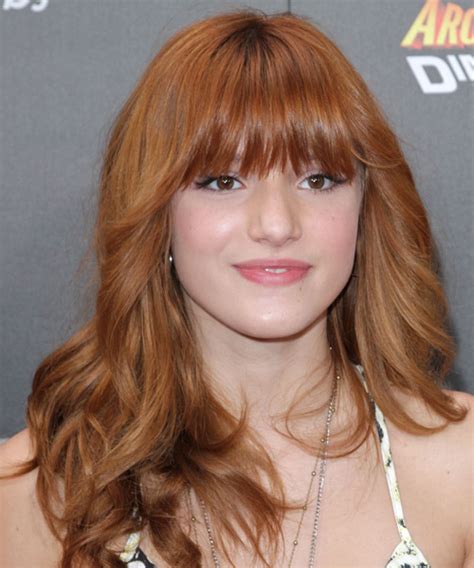 Bella Thorne Long Wavy Formal Hairstyle With Layered Bangs