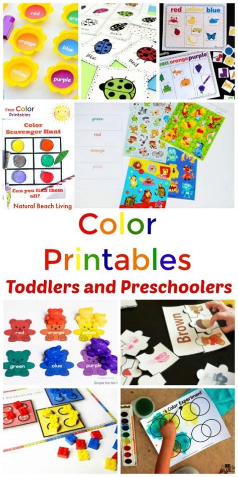 preschool color activities printables learning colors printables