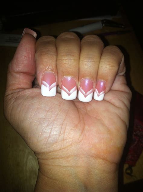 shaped french manicure nails design talk