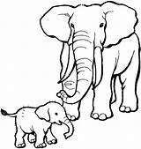 Elephant Kids Baby Coloring Pages Clipart Line Mom Atozkidsstuff Cliparts Color Elephants Animals Drawings Mother Animal Wild Clip Print Jungle sketch template