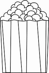 Popcorn Outline Clipart sketch template