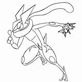 Greninja Pokemon Coloring Pages Printable Getcolorings Color sketch template