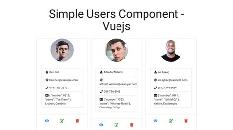 simple users component vuejs