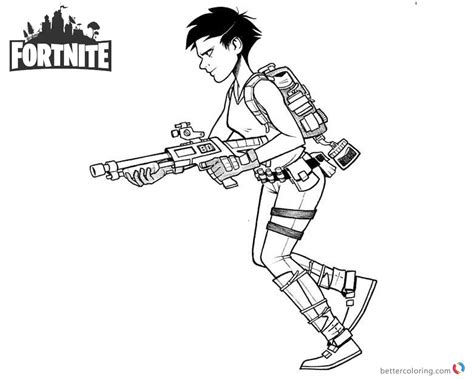 fortnite coloring pages inktober sketch  printable coloring pages