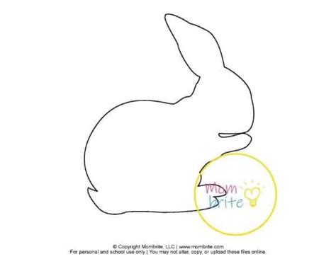 bunny template printable easter bunny template   ideas