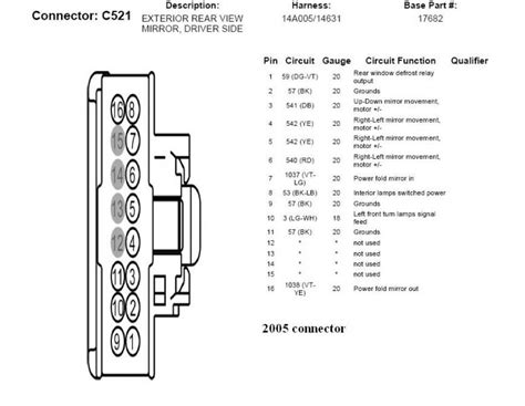 ford electrical wiring diagrams  mirrors