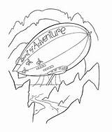Coloring Airships sketch template