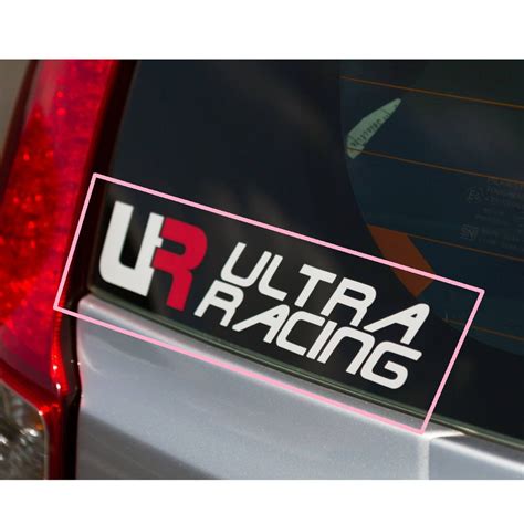 ultra racing stickers white black cm  cm shopee malaysia
