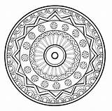 Meditation Coloring Mandala Pages Getcolorings Cheerful sketch template