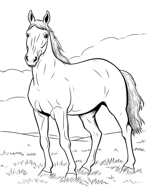 horse coloring pages  kids adults