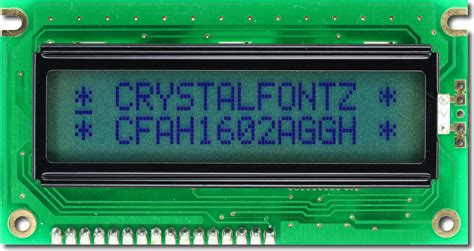16x2 Yellow Green Lcd Eol From Crystalfontz