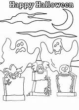 Pages Graveyard Coloring Phantoms Cemetery Color Halloween Print Ghost Getcolorings Hellokids Online sketch template