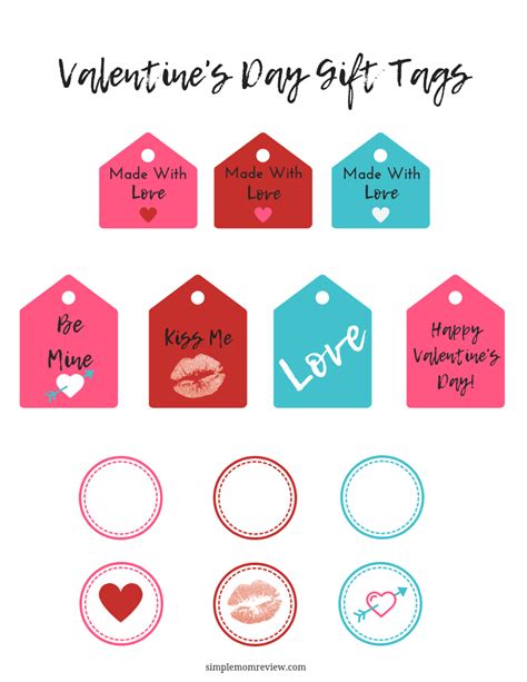 valentines day gift tags  printable simple mom review