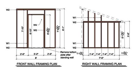 lean  shed plans blueprints  garden shed