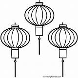Lanterns Chinois Nouvel Lampion Print Getdrawings sketch template