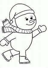 Snowman Coloring Pages Printable Christmas Kids Color Template Man Winter Skating Clipart Templates Colouring Printables Library Book Boyama Gif Worksheets sketch template