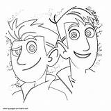 Kratts Coloring Pages Brothers Printable Wild Cartoons Cartoon sketch template