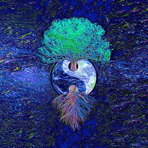 Tree Of Life Yin Yang Digital Art By Amelia Carrie Fine Art America