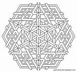 Geometric Coloring Pages Mandala Geometry Pattern Printable Sheets Shape Choose Board Flower Animal sketch template