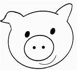 Pig Face Template Coloring Drawing Clip Clipart Printable Head Pages Mask Outline Templates Cartoon Pumpkin Felt Puppet Cliparts Pigs Kid sketch template