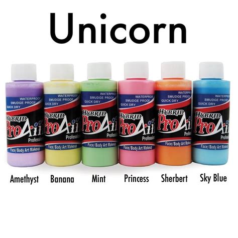 proaiir hybrid unicorn pastel colour airbrush paint set    oz