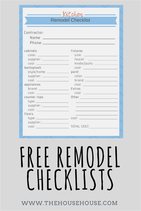 printable bathroom remodel checklist  besthomish
