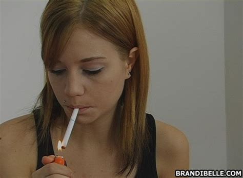 brandi swallows cum while smoking a cigarette porn