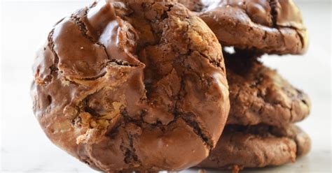 Flourless Brownie Peanut Butter Swirl Cookies Serena Bakes Simply