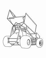 Sprint Midget Dirt Imca Track sketch template