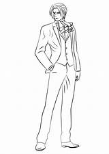 Ace Edgeworth sketch template