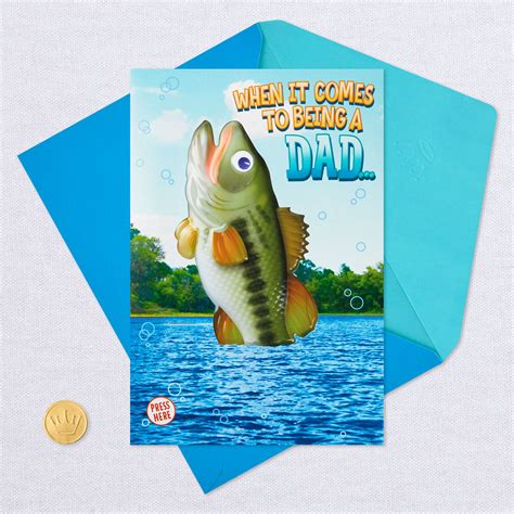 Talking Bass Funny Father S Day Card With Light And Sound Greeting