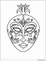 Pages Venice Mask Coloring Color Masks Coloringpagesonly sketch template