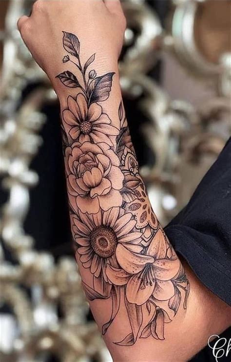 Tattoo Sleeve Ideas For Women Flowers