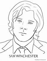 Sam Winchester Dean Coloring Pages Template Tumblr Sketch sketch template