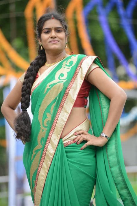 Telugu Serial Actress Bhavana In Saree Latest Photo Shoot