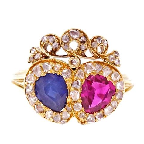 1960s ruby diamond gold ballerina ring at 1stdibs ruby ballerina ring