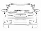 S15 Silvia Nissan Coloring Front Spec Wecoloringpage sketch template